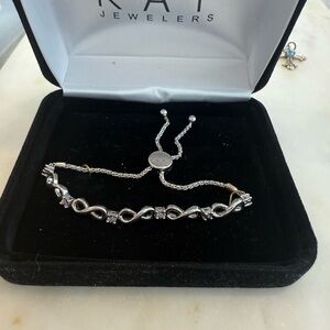 Kay Jewelers Silver Infinity Adjustable Bracelet